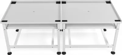 Produktbild von Wasophoogte Waschmaschinen Untergestell mit ablage - Waschmaschinen unterschrank - Doppelt - 53,5x126x45 cm