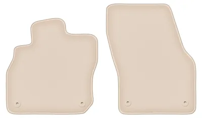 Image de Tapis de sol avant velours PREMIUM beige compatibles avec Cupra Terramar (2024-, SUV) – avec fixations – sur‑mesure
