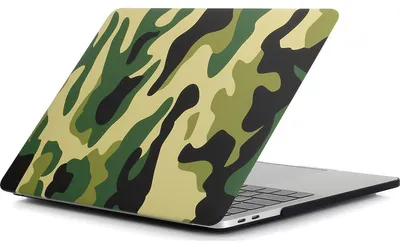 Produktbild von Mobigear Design Schutzhülle für MacBook Pro 14 Zoll (2021-2026), Hartschalenhülle, Modell A2442 / A2779 / A2918 / A2992 / A3401 / A3112 / A3434 / A3427 / A3426, Design: Dschungel-Tarnmuster