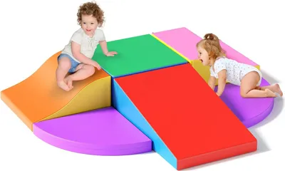 Image de Set de jeu d'escalade en mousse, activité sécurisée pour les tout-petits, jouet multifonctionnel pour l'intérieur, comme illustré