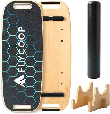 Imagen del producto de Tabla de equilibrio premium para adultos: tabla de equilibrio profesional con rodillo para mejorar el equilibrio y la coordinación, ideal para el entrenamiento del core, surf, skate y fitness. Superficie antideslizante y resistente, con capacidad de carga de hasta 200 kg