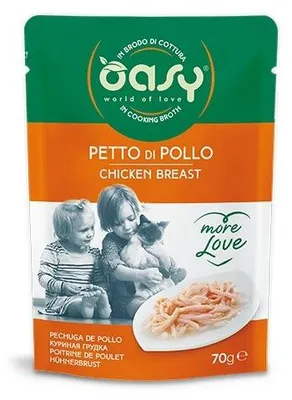 Zdjęcie produktu dla Karma mokra dla kota Oasy More Love pierś z kurczaka 70gr