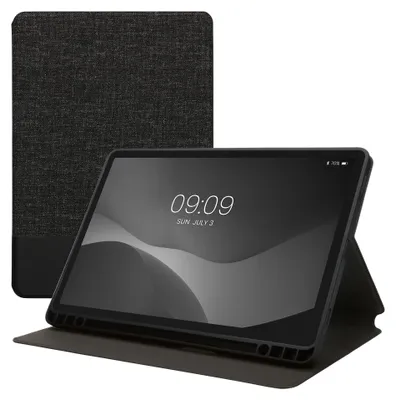 Produktbild von kwmobile Schutzhülle kompatibel mit Samsung s9 FE - Hülle Slim - Tablet Cover Case mit Ständer Dunkelgrau Schwarz
