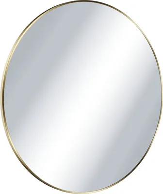 Zdjęcie produktu dla Lustro łazienkowe Virro 80 cm, okrągłe, złoty szczotkowany - elegancki design do Twojej łazienki