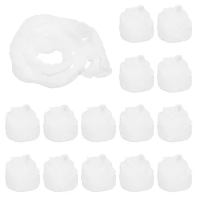 Nylon Strumpfblumen Stoff, 15 Stück, Weiß, DIY Blumen basteln