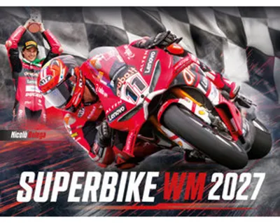 Produktbild von Wandkalender 2027 mit Motiven der Superbike Weltmeisterschaft für Motorradfans