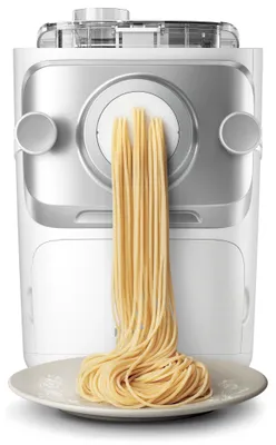 Produktbild von Philips Pastamaker Nudelmaschine 7000 Series inkl. Formaufsätzen für Spaghetti, Lasagne uvm., 200 W, Weiß (HR2660/00)
