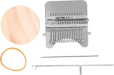 Obrázek produktu pro Mini-plstící stroj, přenosný tkalcovský stav, pletací a tkalcovské nářadí pro domácnost, 14 háčků