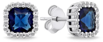 Produktbild von Dazzling silver earrings with zircons EA600WB