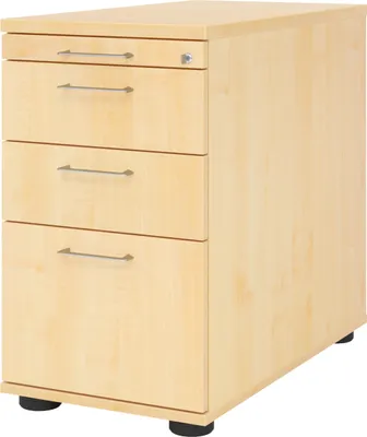 Produktbild von bümö office Standcontainer - mit Hängeregistratur - Nachbildung Ahorn, Griff: Bügelgriff (Metall)