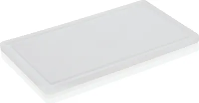 Produktbild von 3x Schneidbrett mit Saftrille weiß 60 x 40 x 2 cm Polyethylen