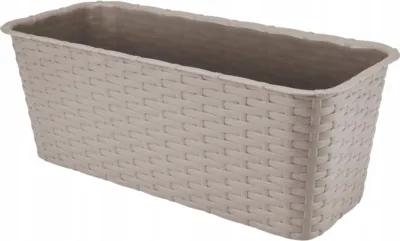 Produktbild von Karamell Rattan Balkon Topf 40 cm