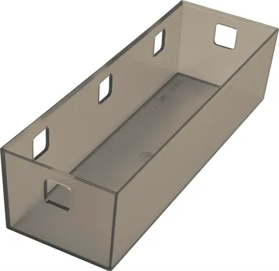 Produktbild von Ninka Banio Behälter 3-fach für Schubladeneinsatz, graphit transluzent 251x84mm