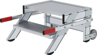 Zdjęcie produktu dla Aluminiowa platforma robocza, ruchoma, 2 stopnie 50011