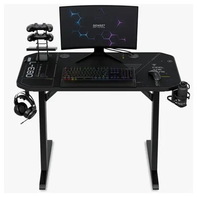 Produktbild von SENSE7 Nomad Cybernetic Gaming Tisch Schreibtisch 100x50 cm XXL-Mauspad Computertisch PC Tisch Gamer Desk Kleiner Schreibtisch Jugendzimmer PC Setup