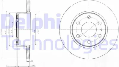 Produktbild von 2x DELPHI Bremsscheibe BG4165 für IVECO Daily VI Kastenwagen DAILY IV Bus 69 5mm