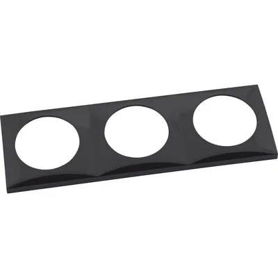 Produktbild von Berker 918192510 Integro Flow Rahmen 3-Fach schwarz glänzend