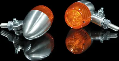 Image de HIGHSIDER Smart Bullet Light Ampoules Clignotants Boîtier argent / Lentille orange (pièce), avant & arrière