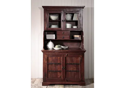 Produktbild von MASSIVMOEBEL24 Buffet Akazie 106x60x196 nougat lackiert OXFORD #510