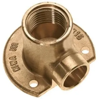 Productafbeelding van Bonfix soldeerfitting muurplaat messing 1/2" x 15 mm binnendraad