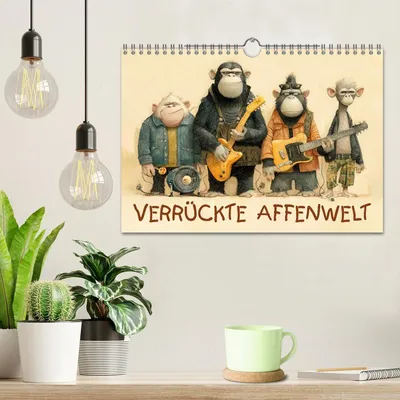 Produktbild von Verrückte Affenwelt (Wandkalender 2026 DIN A4 quer), CALVENDO Monatskalender