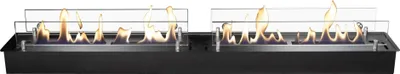 Produktbild von Xaralyn Ethanol-Kamin - Ethanolbrenner XXL - mit Einbaulippe - schwarz - 4,5 kW Heizung - Ethanol Einbaukamin - echte Flammen