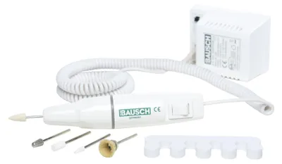 Produktbild von Peter Bausch 0301G Elektrisches Maniküre/- Pediküregerät, 5 Aufsätze zum Schleif