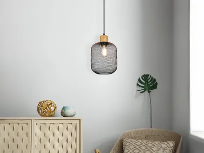 Produktbild von Reality Leuchten Pendelleuchte Calimero schwarz matt
