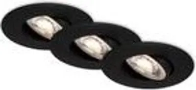 Produktbild von LED Einbauleuchten Schwenkbar 3er Set 5 W matt-schwarz Kunststoff Briloner