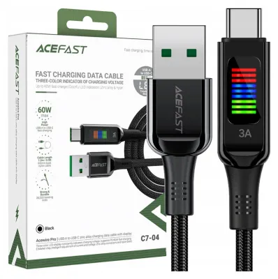 Immagine prodotto di Acefast C7-04 Cavo Usb-A Usb-C 60W 1,2M con display - Nero