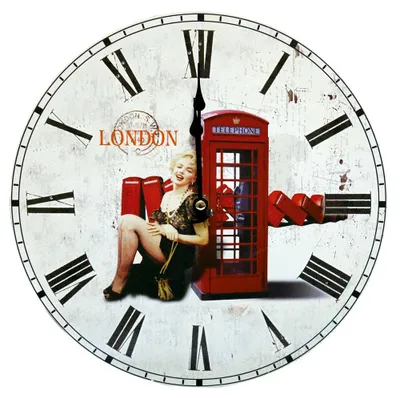 Produktbild von Retro Wanduhr im London-Design