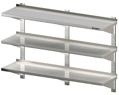 Produktbild von Dreifach-Wandbord m. Konsolen und Wandschienen 1700x300x930mm