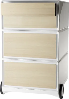 Produktbild von PAPERFLOW Rollcontainer easyBox 4 Schübe weiß / buche