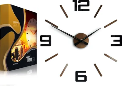 Produktbild von ModernClock, wanduhr groß 60cm, wohnzimmer, Silver Copper&Schwarz, wanduhr, Quarzuhr
