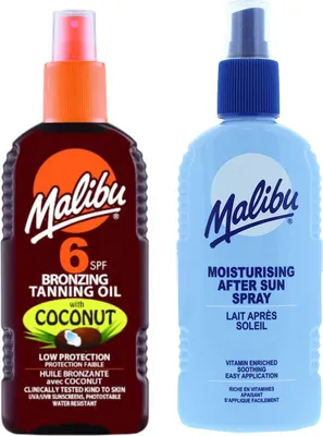 Obrázek produktu pro Malibu olej s kokosovým SPF6 200ml + Spray Balm po opalování 200 ml
