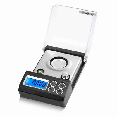 Image de Balance numérique 50g/0,001g – Balance de précision pour peser en milligrammes, avec poids de calibration, pince et récipient de pesée