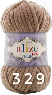 Produktbild von Alize Velluto, 100g/68m 329 tobacco brown