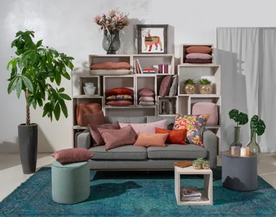 Produktbild von H.O.C.K. Sheffo Bean Cube Pouf 40x40x40cm grey 11