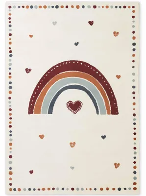 Produktbild von Hanse Home Kinderteppich Luvy, Spielteppich, Regenbogen, Kinderzimmer, Creme