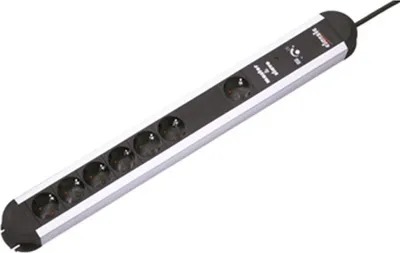 Produktbild von BACHMANN PRIMO Steckdosenleiste 6+1x Schutzkontakt, Master & Slave, Aluminium, 1,75 m