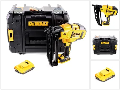 Imagen del producto de Clavadora a batería DeWalt DCN 660 NT de 18 V, 32-63 mm, sin escobillas + 1 batería de 2,0 Ah + maletín - sin cargador