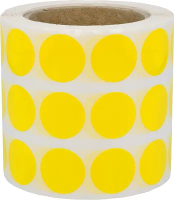 Produktbild von 3000 Thermotransfer-Etiketten rund, Ø 30 mm gelb
