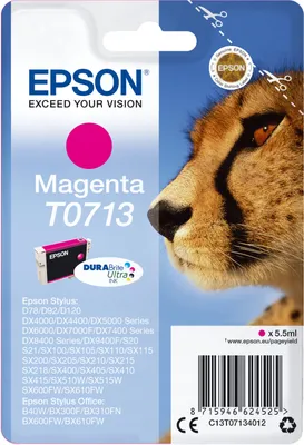 Zdjęcie produktu dla Epson Oryginalny wkład z atramentem pigmentowym Magenta C13T07134022 5,5 ml