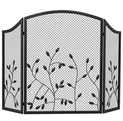 Produktbild von OMCOM Kaminschutzgitter, 3-Teiliger Klappbarer Kaminschutz 122 x 75 cm