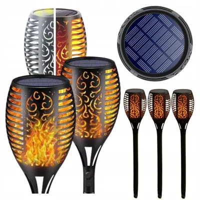 Produktbild von Saska garden 4x Solar-Gartenfackel LED Flammeneffekt Deko