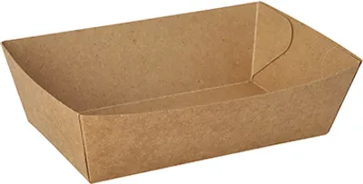 Produktbild von Snacktrays, Pappe "pure" 4,3 cm x 13 cm x 7,8 cm braun