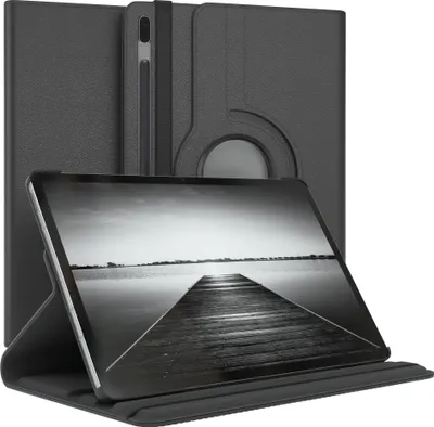Produktbild von EAZY CASE - Tablet Hülle für Samsung Galaxy Tab S7 FE / 5G Schutzhülle, Tablet Case 360° drehbar in Schwarz