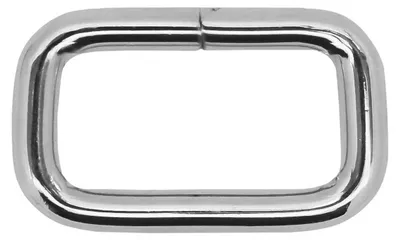 10 Vierkantringe Rahmen Durchzug Metall silber 42 (32) x 25 x 5 mm