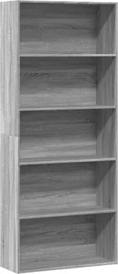Produktbild von Bücherregal Grau Sonoma 80x30x189 cm Holzwerkstoff