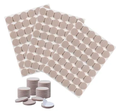 Productafbeelding van Viltjes meubels - 15 mm - 144 stuks - Zwart - Zelfklevend